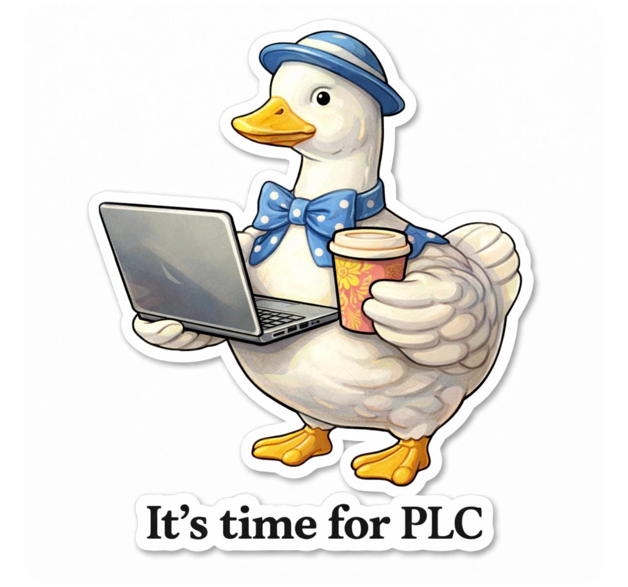 Teacher Sticker| It's Time for PLC 3"x3"