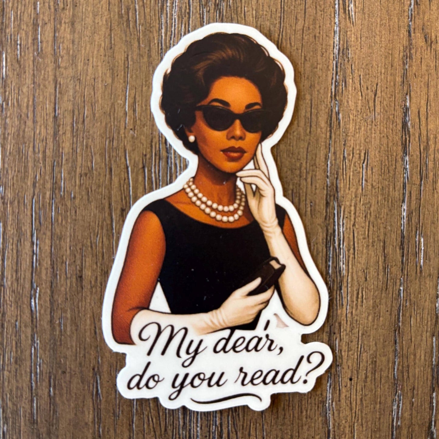 Bookish Black Girl| Black & Classy Reading Sticker 1.82"x3"