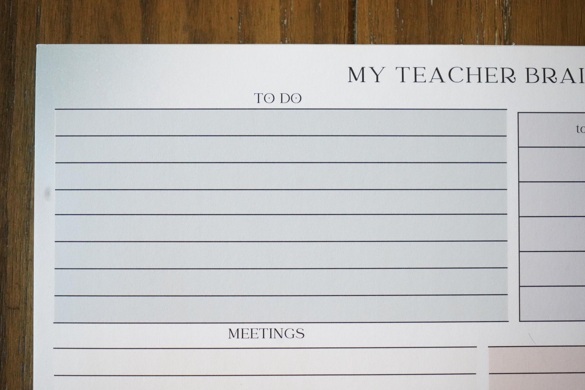 Large Notepad| My Teacher Brain Dump Notepad