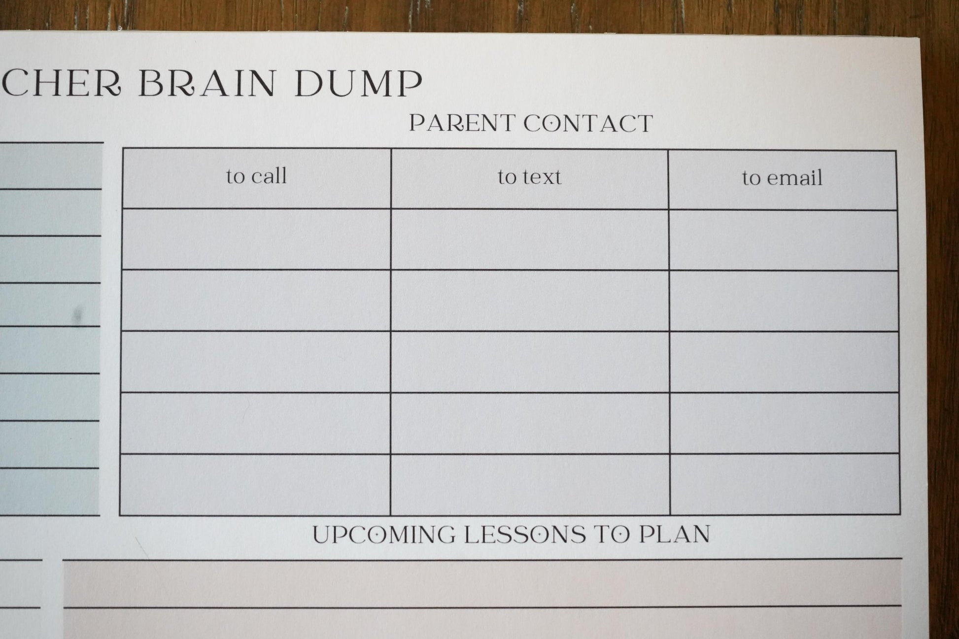 Large Notepad| My Teacher Brain Dump Notepad