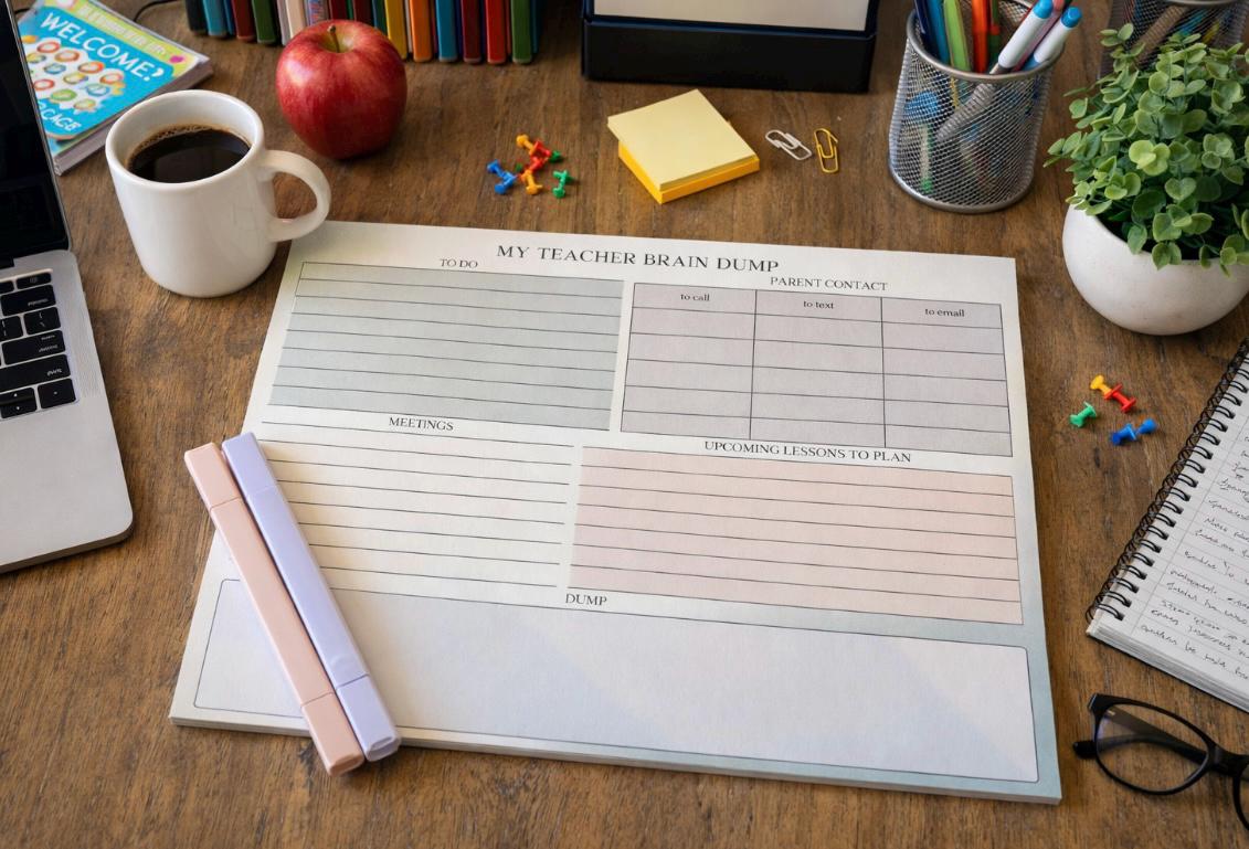 Large Notepad| My Teacher Brain Dump Notepad