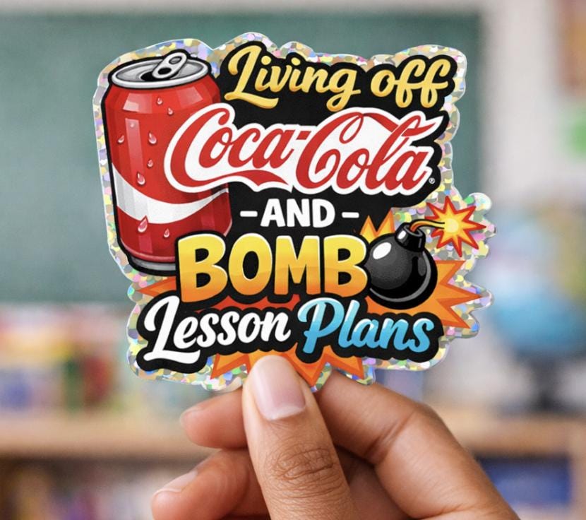 Bomb Lesson Plans Sticker 3"x2.66"