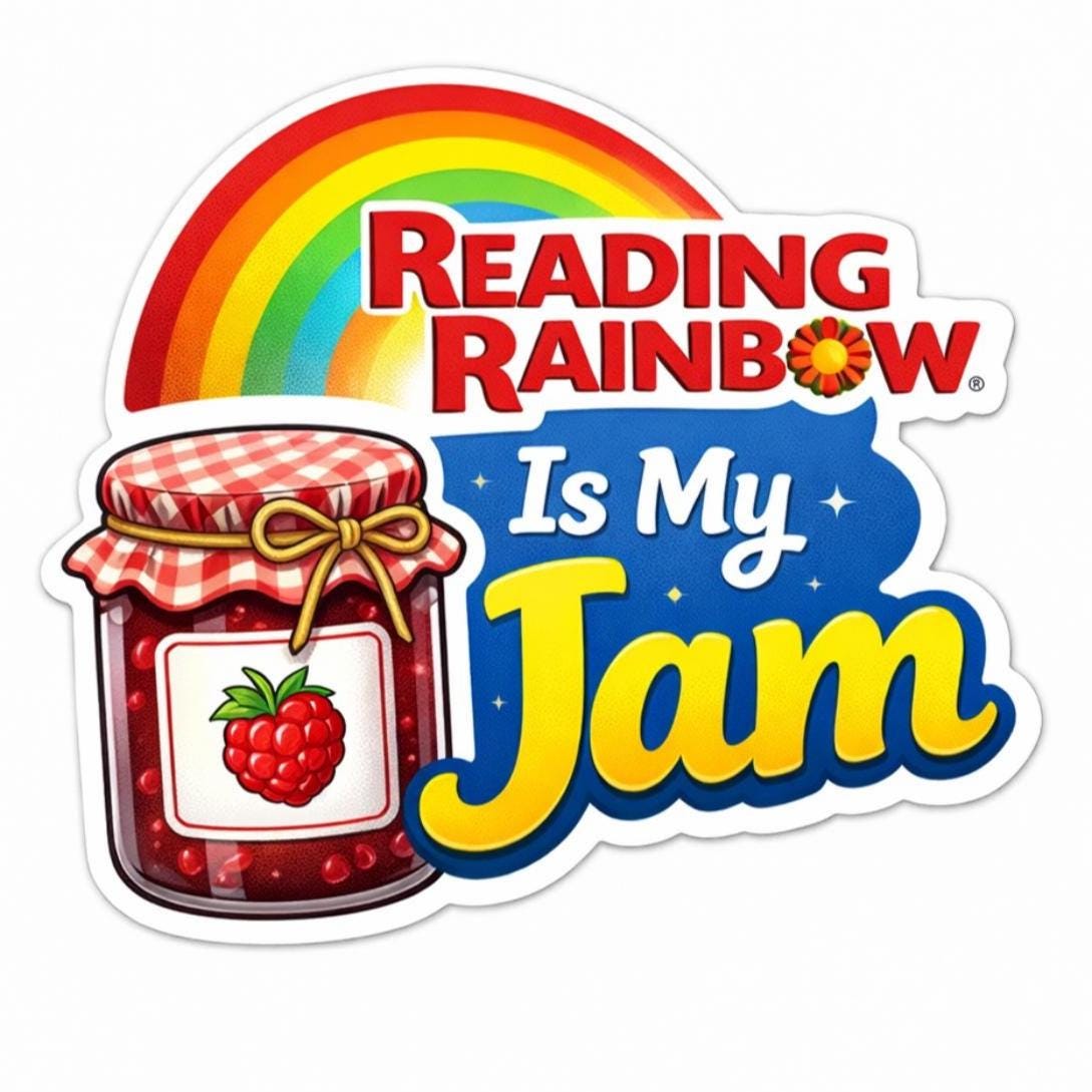 Reading Rainbow Sticker 3"x2.65"