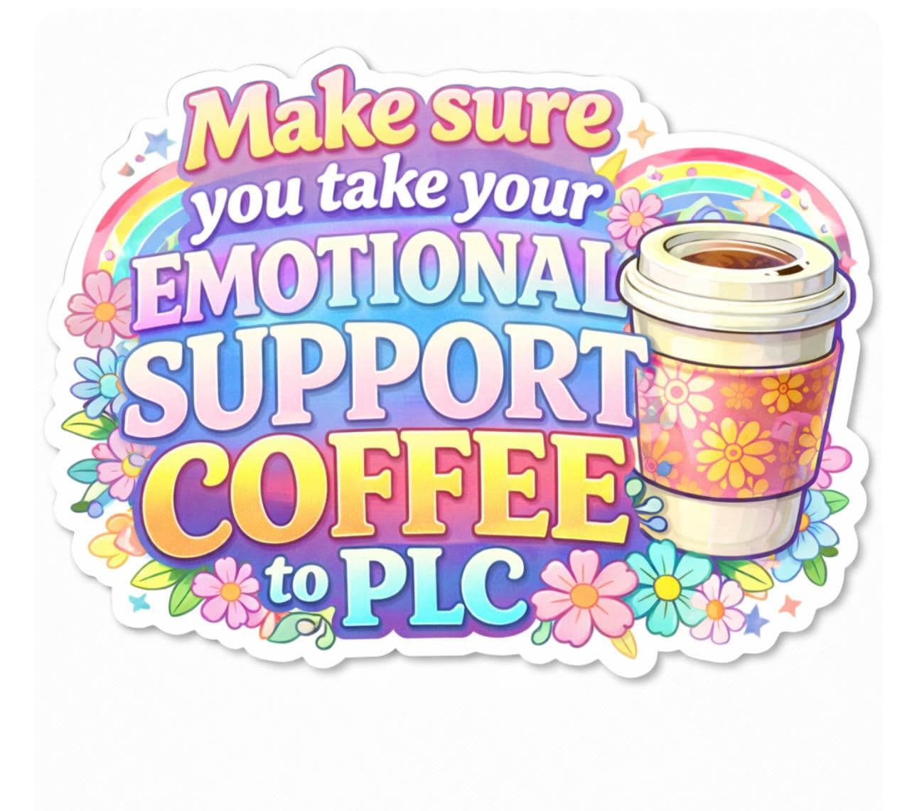 Teacher Sticker| PLC Coffee 3"x3"