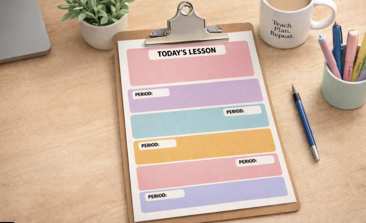 Large Notepad| Today's Lesson Notes- Secondary